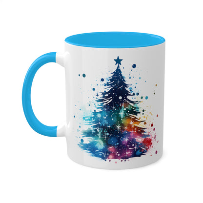 Colorful Christmas Tree - 11 oz Holiday Gift Mug