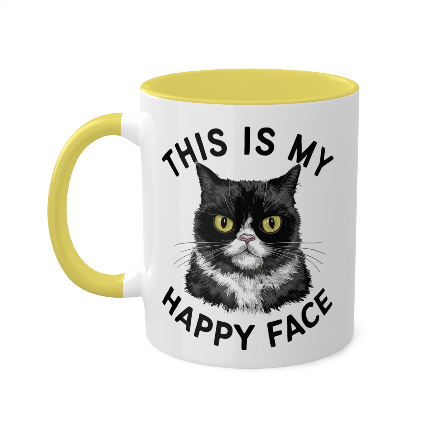 This Is My Happy Face - 11 oz Colorful Coffee Mug