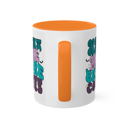 Nightmare Before Coffee - 11oz Colorful & Fun Halloween Mug - Retro Style