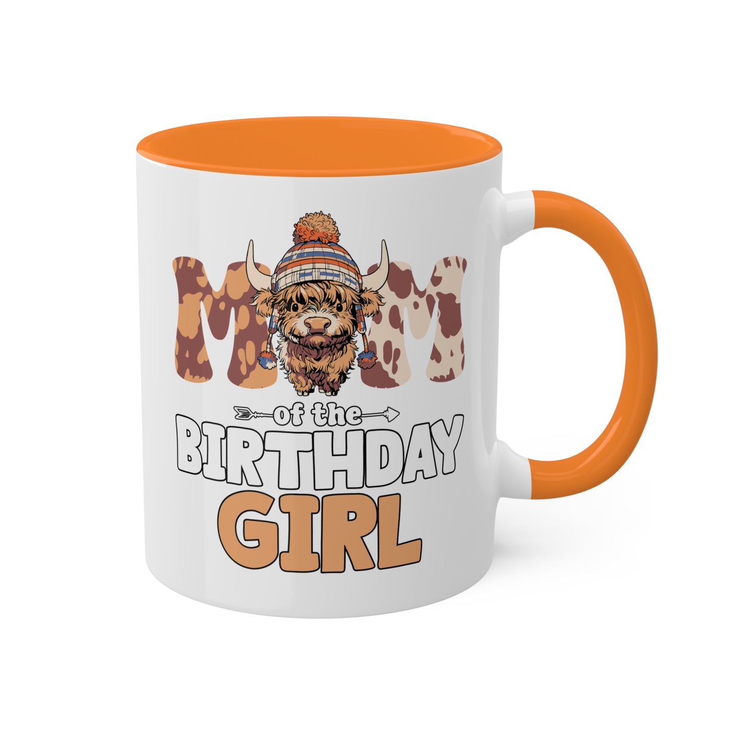 Mamá de la cumpleañera - Taza de café colorida de 11 oz