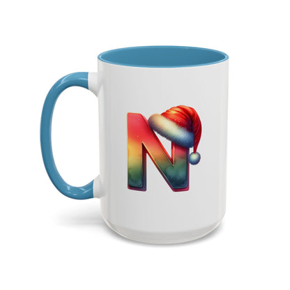 Taza con la letra "N" del alfabeto navideño (11, 15 oz)