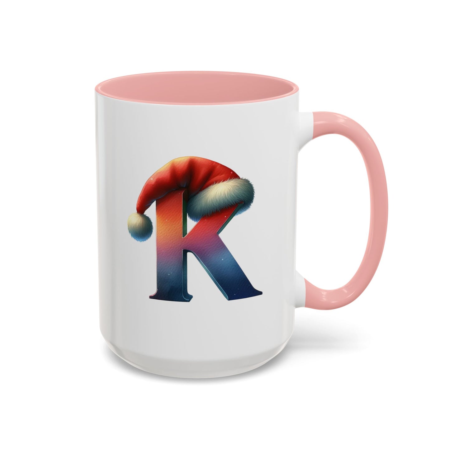 Taza con la letra "K" del alfabeto navideño (11, 15 oz)