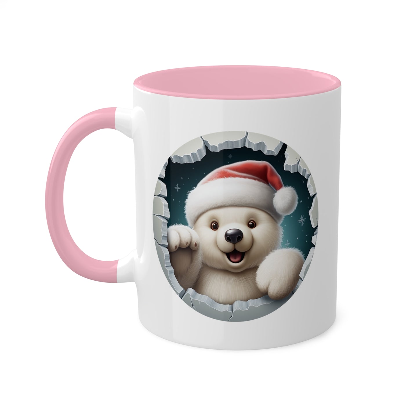 Lindo oso polar navideño: taza de regalo navideña de 11 oz