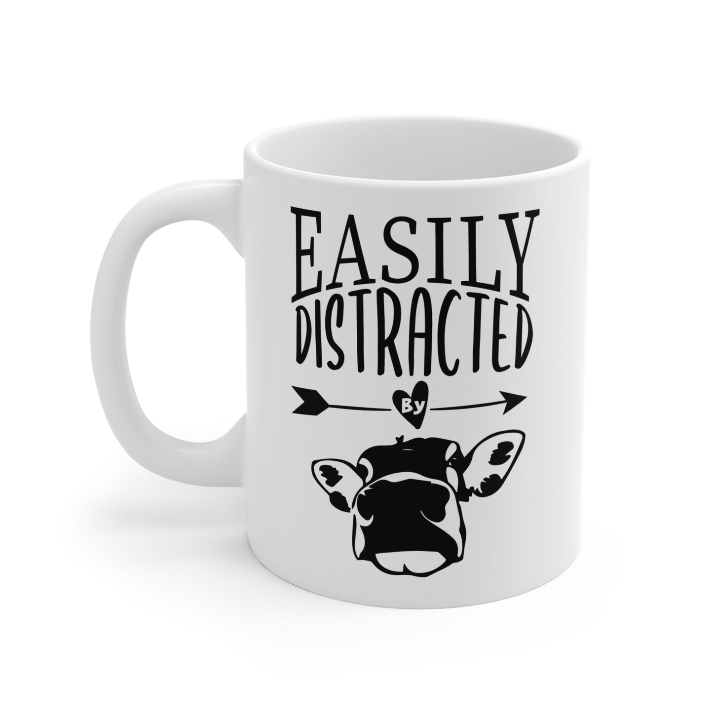 Easily Distracted By Cows - 11 oz Ceramic Mug