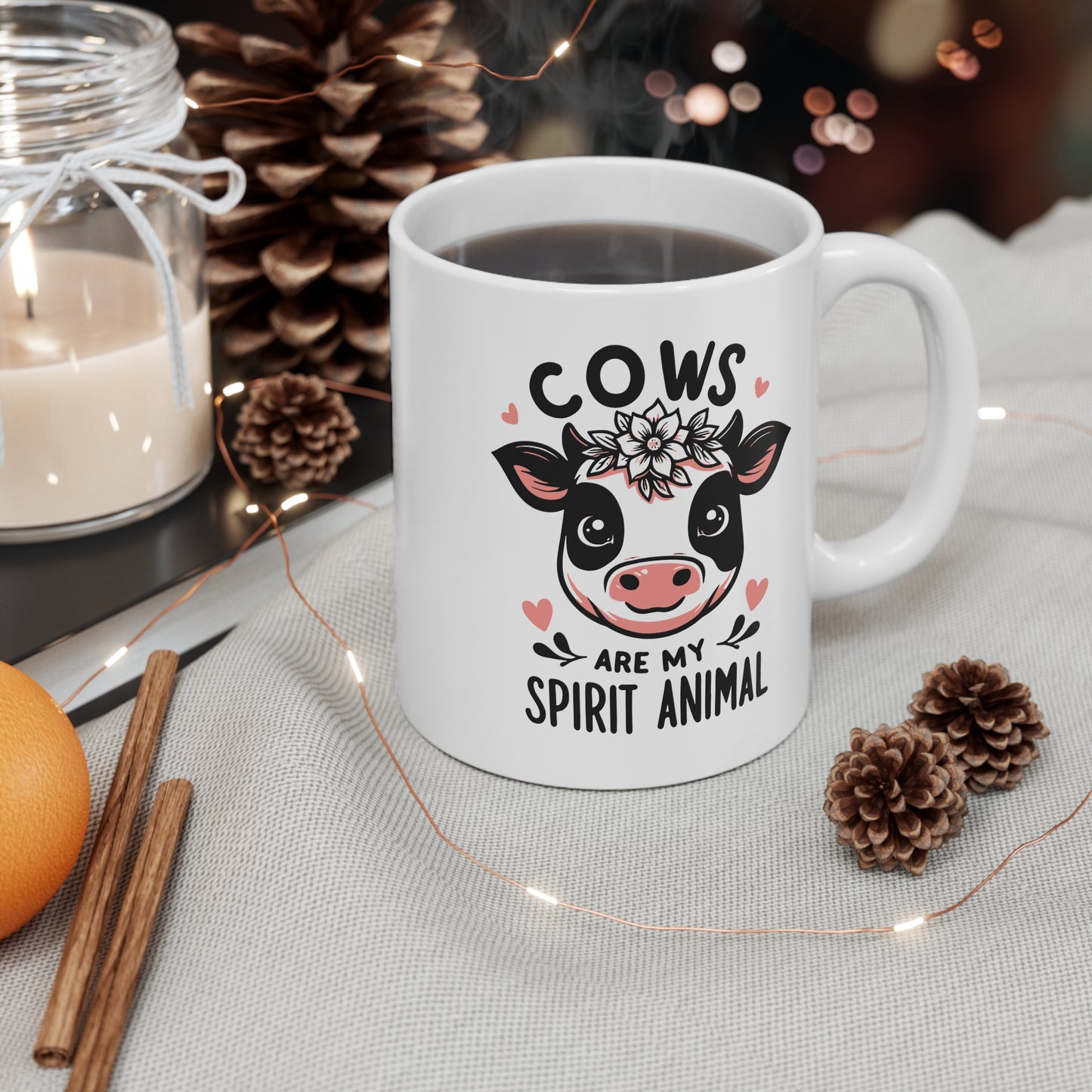 Cows Are My Spirit Animal - 11 oz Ceramic Mug