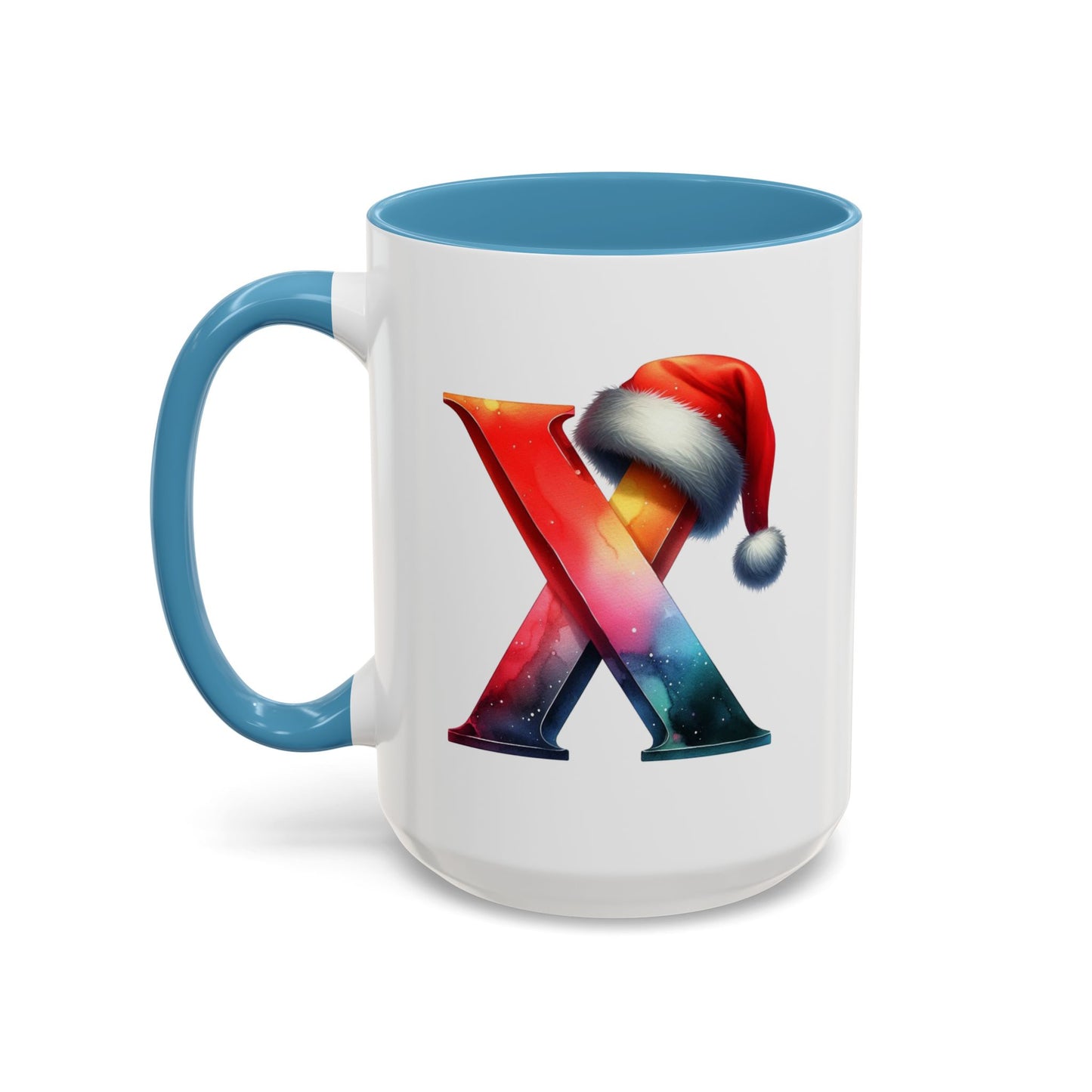 Taza con la letra "X" del alfabeto navideño (11, 15 oz)