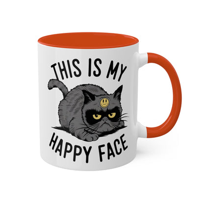 Esta es mi cara feliz - Taza de café colorida de 11 oz