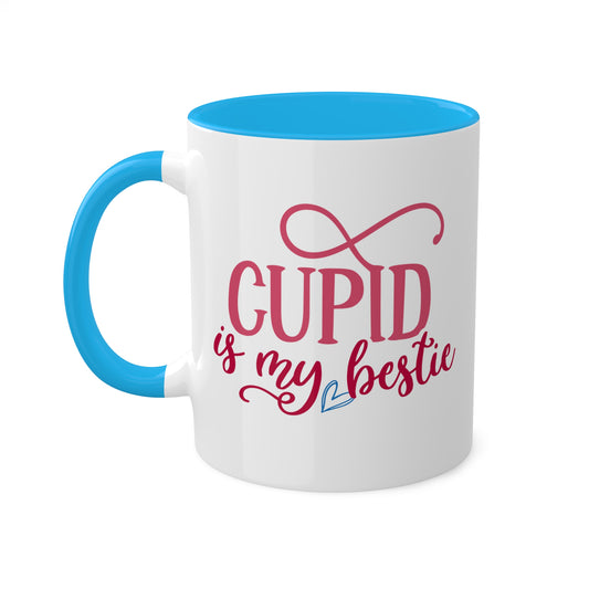 Cupid Is My Bestie - 11oz Colorful Valentine's Day Mug