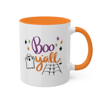 Boo Yall - Cute Ghost - 11oz Colorful Funny Halloween Mug