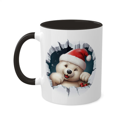 Lindo oso polar navideño: taza de regalo navideña de 11 oz